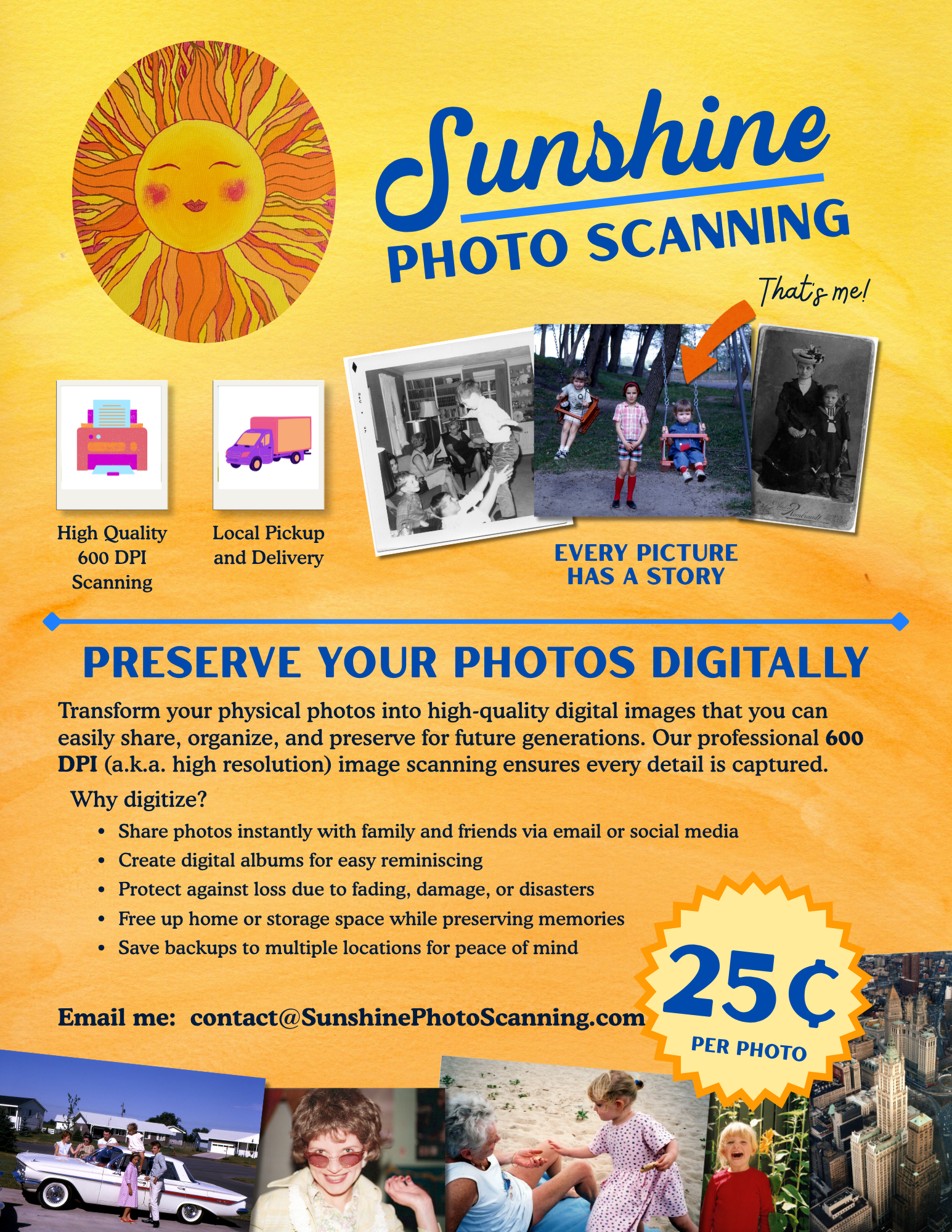 Sunshine Photo Scanning poster